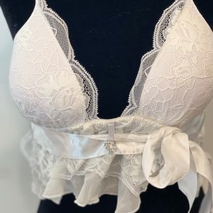 White Sexy Bra lingerie Lace Top